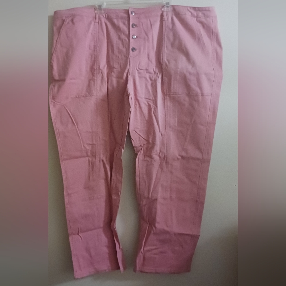 Denim 24/7 Women's Pink Cargo Pants 32w A-4
